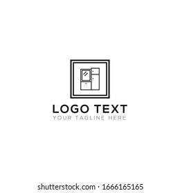 Box Cabinat logo Design Black And White