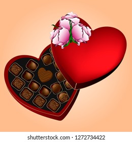 Box of candies vector art