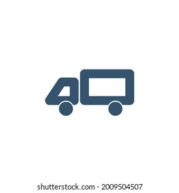 a box car depicted by a bold line. simple and minimalist but the character of the car box is strong. usually this icon is used for the delivery service icon