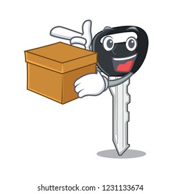 With box car key with remote cartoon control