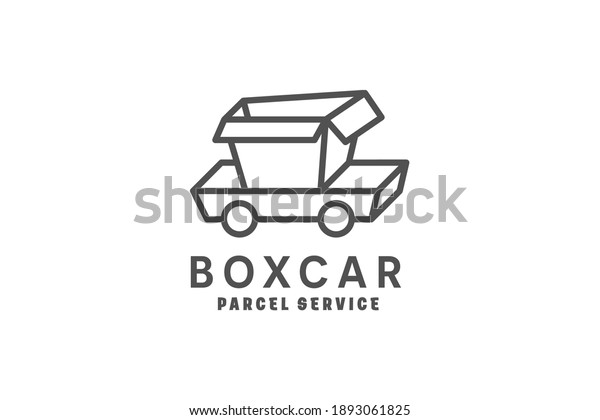 Box Car Parcel\
Delivery Logo Design\
Template