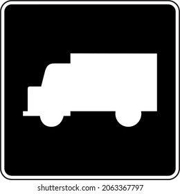 box car park sign vektor witht black color