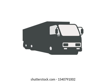 Box car/container truck simple illustration. Perspective view.
