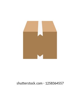 box cardboard icon vector, packing