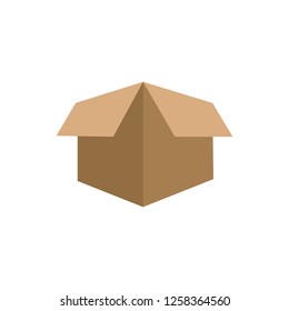 box cardboard icon vector, packing