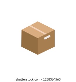 box cardboard icon vector, packing