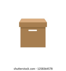 box cardboard icon vector, packing
