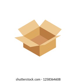 box cardboard icon vector, packing