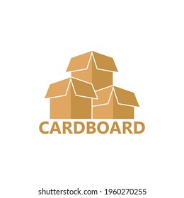 Diseño de la plantilla de logotipo de cartón de caja