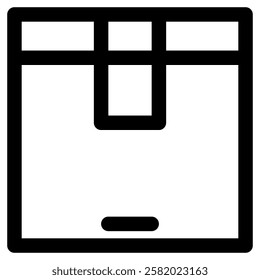 Box Cardboard Package Icon for E-Commerce Shop