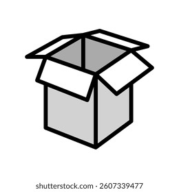 box cardboard packaging color icon vector. box cardboard packaging sign. isolated symbol illustration