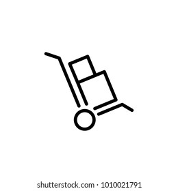 box, cargo cart icon vector