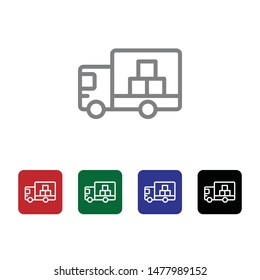Box, cargo, delivery, truck vector icon . Simple element illustration from UI concept. Box, cargo, delivery, truck vector icon . Cargo Icon Vector Illustration