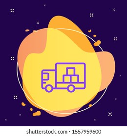 Box, cargo, delivery, truck vector icon . Simple element illustration from UI concept. Box, cargo, delivery, truck vector icon
