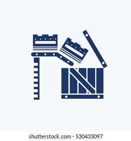 Box, cargo icon design, clean vector