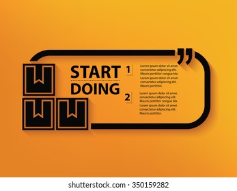 Box cargo Quotation Mark Speech Bubble,design
