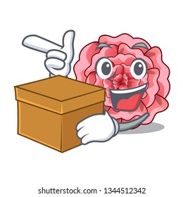 With box carnations stick to the cartoon stem