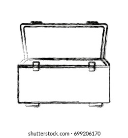 box for carrying tools handle equipment empty open