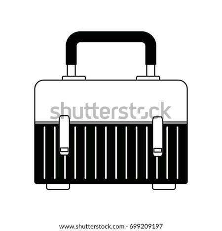 box for carrying tools handle equipment closed