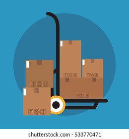 Box and cart of delivery concept design