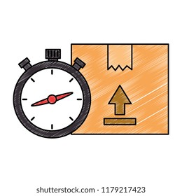 box carton with chronometer