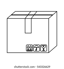 box carton container isolated icon vector illustration design