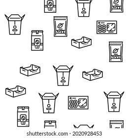 Ilustración de línea delgada del vector del contenedor de cajas