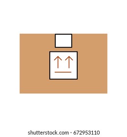 box carton delivery icon