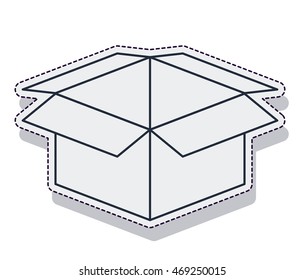 box carton isolated icon vector illustration design