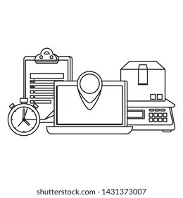 box carton and laptop delivery application