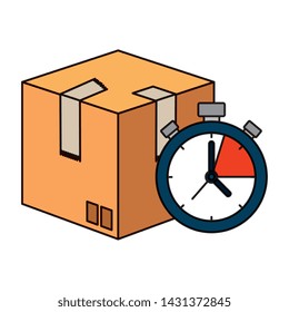 box carton packing with chronometer delivery service