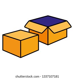 box carton packing icon
