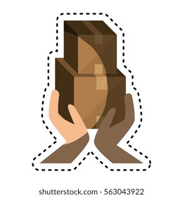 box carton packing icon