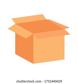 box carton packing isolated icon vector illustration design