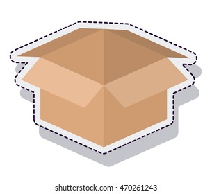 box carton packing isolated icon vector illustration design