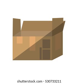 box carton packing isolated icon vector illustration design