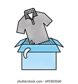 box carton with shirt