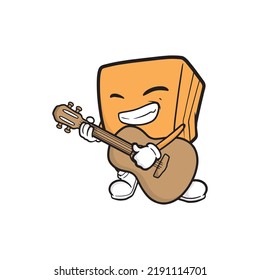 box cartoon character. vector illustration