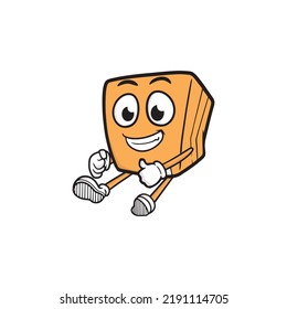 box cartoon character. vector illustration