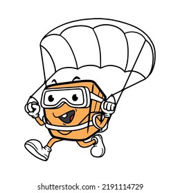 box cartoon character. vector illustration