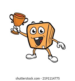 box cartoon character. vector illustration