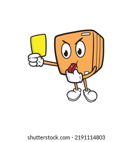 box cartoon character. vector illustration