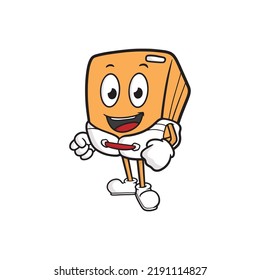 box cartoon character. vector illustration