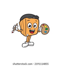 box cartoon character. vector illustration