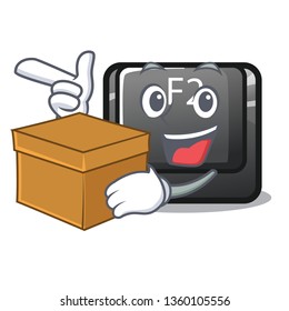 With box cartoon f2 button on the keyboard