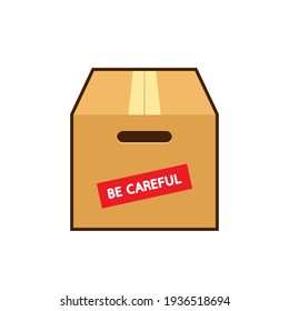 Box Cartoon Vektor. freier Platz für Text. Tapete. Paketschachtel.