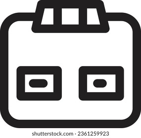 Icono de contorno del kit de caja