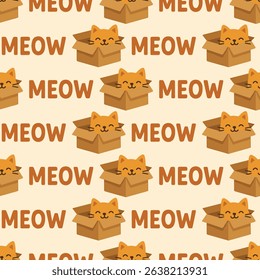 Box Cats and Meow Typography