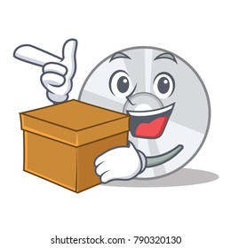 With box CD character cartoon style