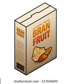 A box of cereal - bran & fruit.